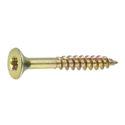 Afbeelding van Connex Universele schroeven 5,0 x 80 mm 1 kg grote verpakking verzonken kop TX aandrijving gedeeltelijke schroefdraad geel verzinkt/schroevenset/schroeven in zak / KL3215080