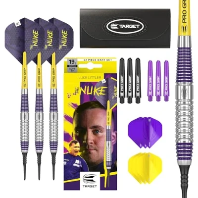 Afbeelding van Target Luke Littler Brass Set 22 Pieces Soft Tip Dartpijlen Darts