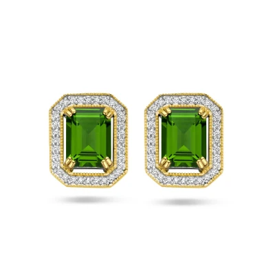 Afbeelding van Cataleya Jewels Oorknoppen Synth. Smaragd En Zirkonia