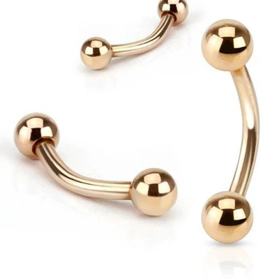 Afbeelding van Piercing rond gold plated rose kleur