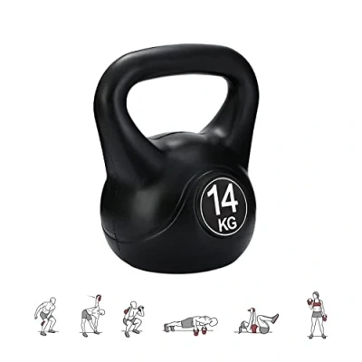Afbeelding van 14 kg Kettlebell Gewicht met Ergonomische Handgreep, Halter voor Spiertraining Thuis en in de Sportschool