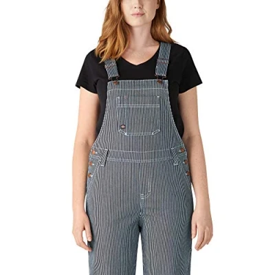 Afbeelding van Dickies Dames Hickory Stripe Boyfriend Bib Overall, Stonewashed Hic, XS