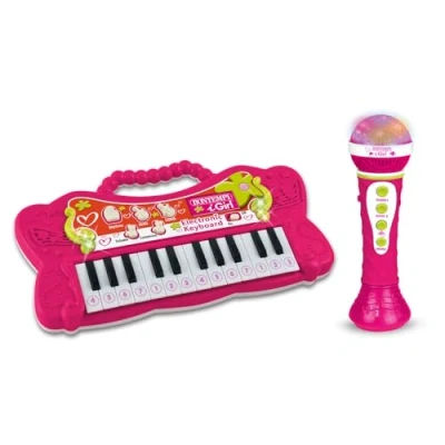 Afbeelding van Bontempi Spa Mini Keyboard iGirl Speelgoedinstrument Met Microfoon Roze