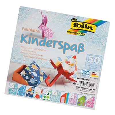 Afbeelding van Folia ornamental origami papier 80 g/m2, 50 vellen in 5 ontwerpen, gesorteerd