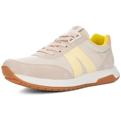 Afbeelding van ara Malibu sneakers voor dames, shell, wit, limoncello, perzik, 42 EU breed, Shell White Limoncello Peach, Breed