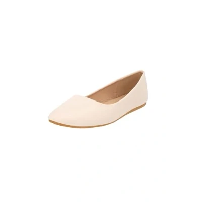 Afbeelding van Elara Dames Ballerina Slip Ons Vlakke Chunkyrayan DY 10A Beige 38