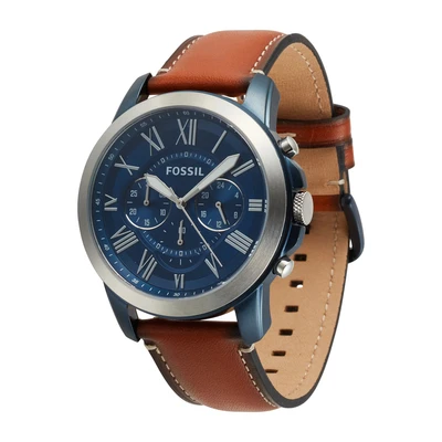 Afbeelding van Fossil FS5151 Grant herenhorloge horloge Blauw
