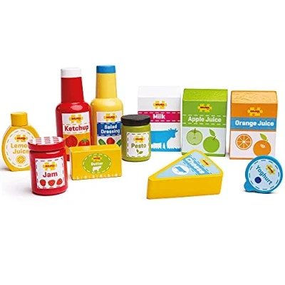 Afbeelding van Bigjigs HOLZKÜCHE ZUBEHÖR Chilled Groceries Miniaturen multicoloured voor kinderen, Maat: One Size, Multi coloured