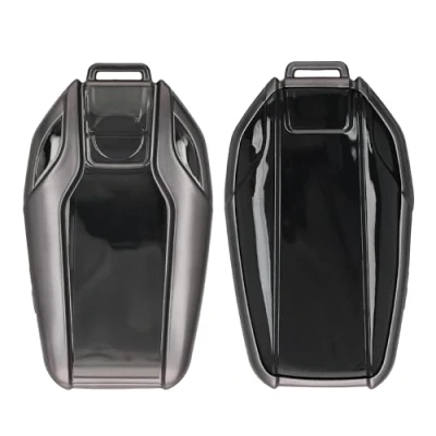 Afbeelding van kwmobile autosleutel hoesje geschikt voor BMW Display Key hoes TPU behuizing Beschermende auto sleutel case Sleuteletui in mat zwart /