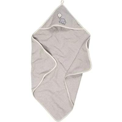 Afbeelding van Playshoes Handdoek met capuchon voor kinderen75x75cm Olifant Grijs maat Onesize