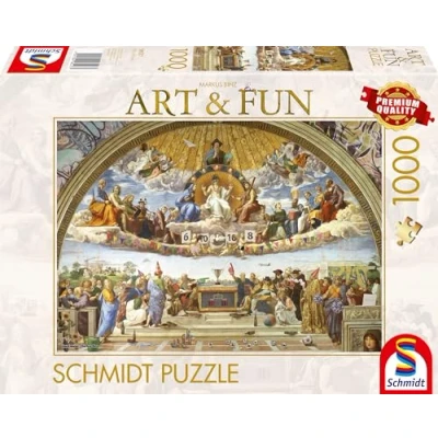 Afbeelding van Schmidt Spiele 58527 Markus Binz, Disputatie van het Heilige Sacrament 2024, puzzel met 1000 stukjes, kleurrijk