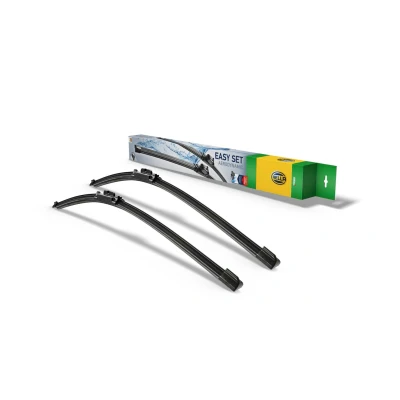 Afbeelding van HELLA 9XW 358 164 141 Easy Set OE Ruitenwisser SetOE6555 Flat blade wisserblad Voor voertuigen met stuur links 650/550mm 26/22&quot; Aantal: 2