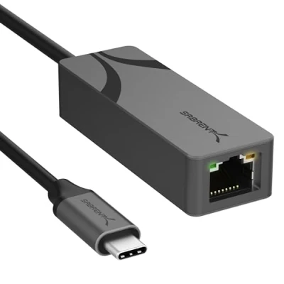 Afbeelding van SABRENT USB C naar 2,5 Gbps Ethernet adapter, Gigabit aluminium draagbare voor MacBook Pro, Air, iPad Pro 2018 en hoger (NT 25GA)