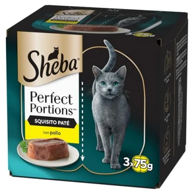 Afbeelding van Sheba Perfect Portions Paté met zalm, 3 x 2 37,5 g 8