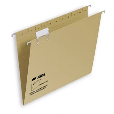 Afbeelding van Hangmap FADE Kio Kraft Label met naam Vizier Transparant Bruin Din A4