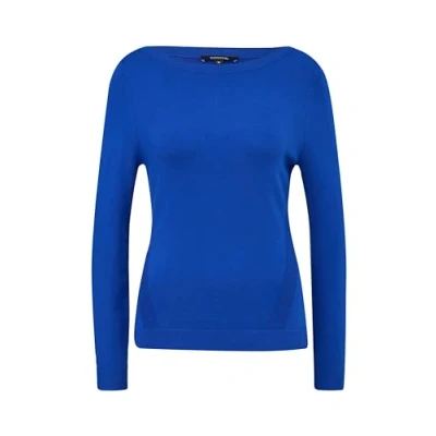 Afbeelding van comma fijngebreide trui blauw