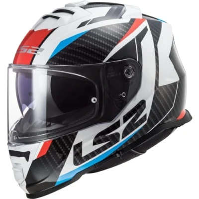 Afbeelding van LS2 FF800 Storm II Racer Helm, wit rood blauw, afmeting XL voor man