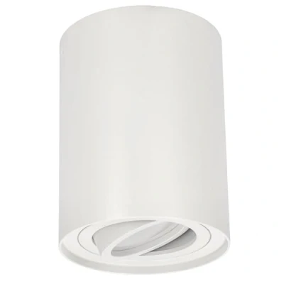 Afbeelding van EDO, plafondlamp SKAND 1 WHITE, GU10 plafondspot van aluminium, rond, draaibaar, spot wit, spot, led plafondlamp, wandlamp voor keuken, woonkamer, slaapkamer, EDO777101