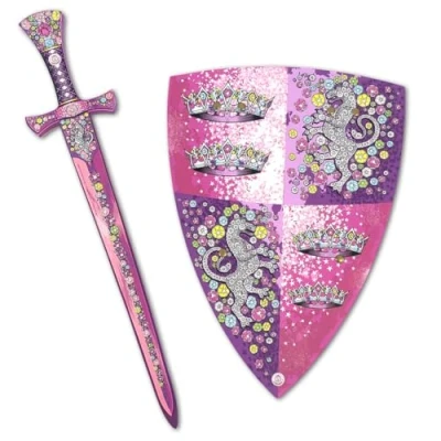 Afbeelding van Liontouch Prinsessen Set Speelgoed Zwaard en Schild Kostuums Voor Meisjes Duurzaam Schuim Geschenkset Leeftijd 3 8 Jaar Roze