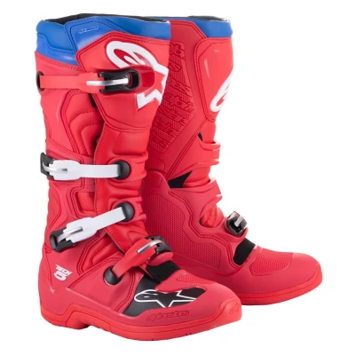 Afbeelding van Alpinestars 2024 Tech 5 Crosslaarzen Rood / Donker Blauw maat 43