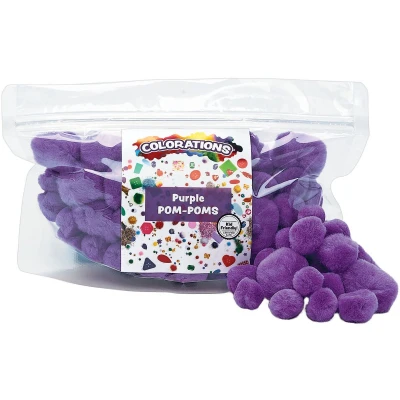 Afbeelding van Colorations Pom Poms Paars, 100st.