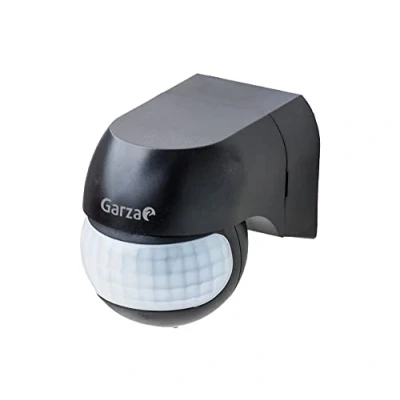 Afbeelding van Garza Reiher 430069 power detector beweging infrarood wand mini, speciaal voor buiten, detectiehoek 180 , kleur, zwart