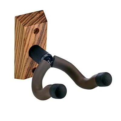 Afbeelding van PUNK Wandhouder voor gitaren, 1 stuk, zebra, hardhout, gitaar, ukelele, wandhouder, standaard, akoestisch, elektrisch, bas, banjo, mandoline, ukelele (1 stuks)