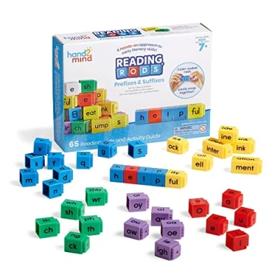 Afbeelding van Learning Resources Reading Rods Voorvoegsels en achtervoegsels, leren lezen, oefenen met woorden voor kinderen, taaloefeningen, spellen