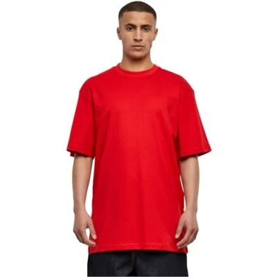 Afbeelding van Urban Classics Basic Crew Neck Tall Tee T shirt heren, Rood, 4XL Große Größen