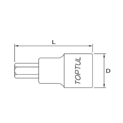 Afbeelding van Zeskantig inzetstuk TOPTUL 1/4&quot; 5 mm