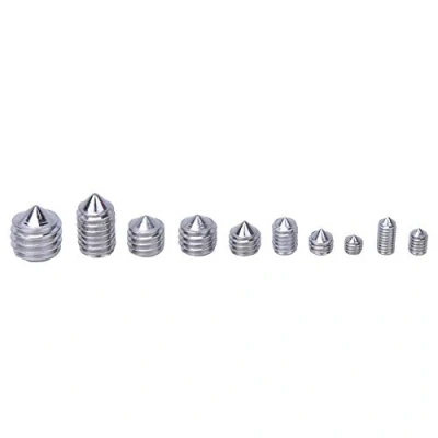 Afbeelding van 200 stks Grub Schroef, M3/M4/M5/M6/M8 Rvs Kegelpunt Hex Socket voor Nauwkeurigheid Instrumenten