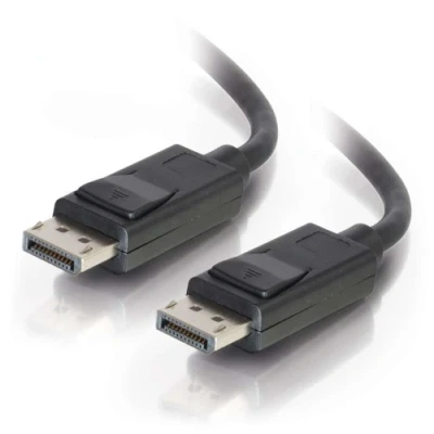 Afbeelding van C2G 54400 DisplayPort kabel met latches M/M, 8K UHD compatibel digitale audio video, zwart (3 voet, 0,91 meter)