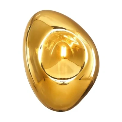 Afbeelding van Moderne design wandlamp Mabel glass goud asymmetrisch lamp, glanzend, voor 1 x E14, 40W (niet inbegrepen) Woonkamer, eetkamers, keukens, slaapkamer, hal