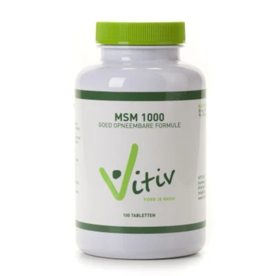 Afbeelding van Vitiv MSM 1000 mg 100 tabletten