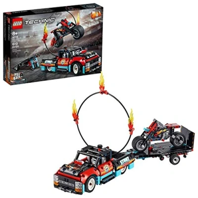 Afbeelding van LEGO Technic Truck en Motor voor Stuntshow 42106