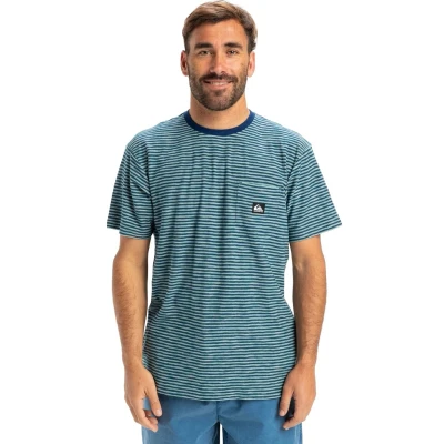 Afbeelding van Quiksilver Kentin Ss Pocket Heren T shirt Eqykt04361 bsw3 Kleur Blauw Maat L