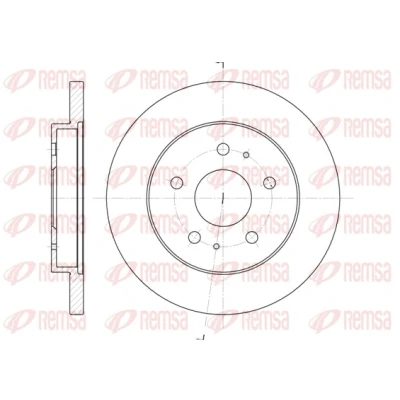 Afbeelding van REMSA Remschijf Vooras 273, 273mm 16mm 5 volledig 61143.00 4351287402,4351287402000,BDM692010,DCA6114300,230841 Remschijven