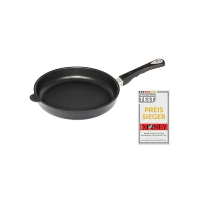 Afbeelding van AMT Gastroguss Koekenpan 28 cm Ø, 5 hoog, stevige steel, niet geschikt voor inductie, Lotan® antiaanbaklaag, gietijzeren pan (gegoten aluminium), AMZN 528