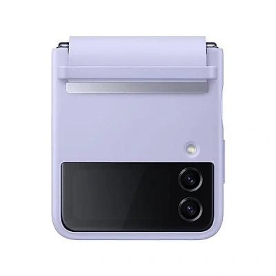 Afbeelding van Samsung Galaxy Z Flip 4 Hoesje Echt leder Backcover/Hardcase Paars Telefoonhoesje