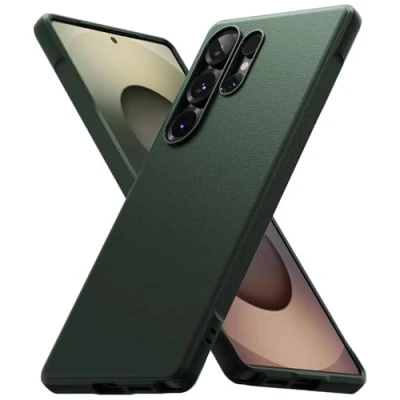 Afbeelding van Ringke Onyx Case Compatibel met Samsung S25 Ultra Hoesje Flexibele Behuizing Matte Textuur Duurzaam Schokbestendig Hoes voor Galaxy Cover Dark Green