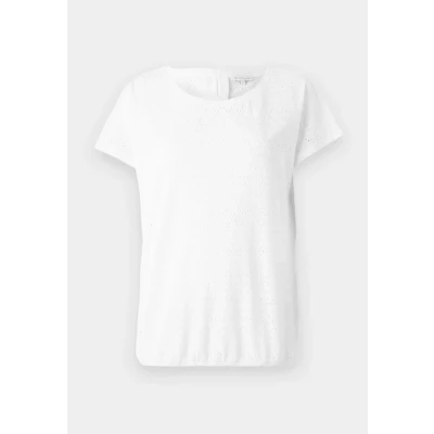 Afbeelding van TOM Tailor Ajour CREW NECK Tshirt basic, Dames, Maat: XXS, Whisper white