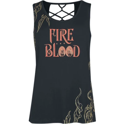 Afbeelding van Game of Thrones Fire And Blood Top zwart XXL
