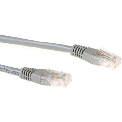 Afbeelding van ACT Grijze 10 meter lszh u/utp Cat6 patchkabel met RJ45 connectoren. grijs 10,00m (U/UTP, CAT6, 10 m), Netwerkkabel