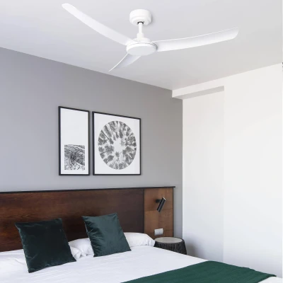 Afbeelding van Faro Lighting Siros plafondventilator 132cm witte 3 bladen