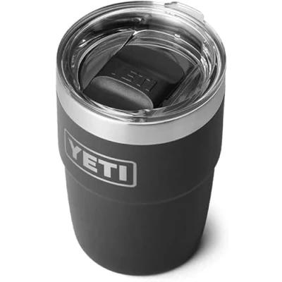 Afbeelding van YETI Rambler Cup, Vacuum Insulated Stainless Steel Stackable Cup with Magslider Lid, Black, 8 oz (237 ml)