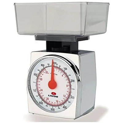 Afbeelding van Lacor 61702 Keukenweegschaal, verchroomd 1 kg indeling 5 G