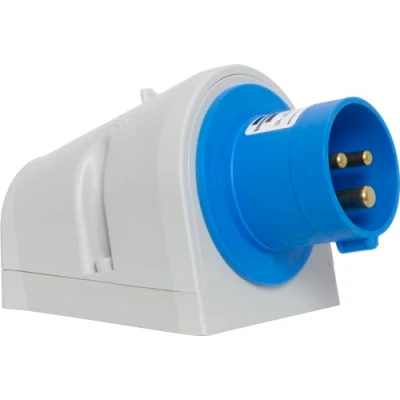 Afbeelding van Brennenstuhl CEE Wandstekker, 3 polig, industriële stekker, 230 V/16 A, ideaal voor buiten en binnen, bouwplaats, industrie, IP44, 16 A