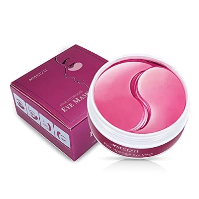 Afbeelding van oogpads met hyaluron oogmasker anti aging collageen gel rimpel vochtinbrengend tegen kringen rond de ogen, 60 stuks variant: roze hydrogel