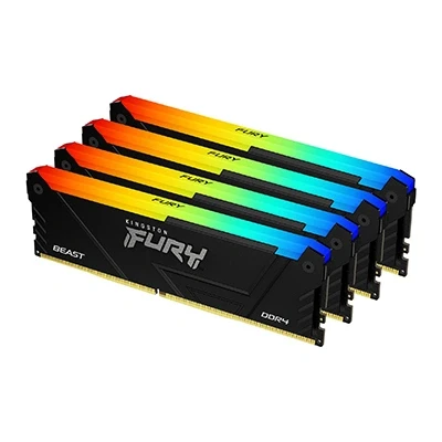 Afbeelding van Kingston Technology FURY Beast RGB geheugenmodule 64 GB 4 x 16 DDR4 2666 MHz