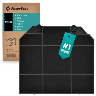 Afbeelding van FilterBase® Actieve Koolstoffilters voor Afzuigkap AEG Electrolux Zanussi MCFE04 EFF72 E3CFF72 9029793636 9029800480 Faber 1120157243 1120185276 Ikea NYTTIG FIL 650 Bosch DHZ5476 668491